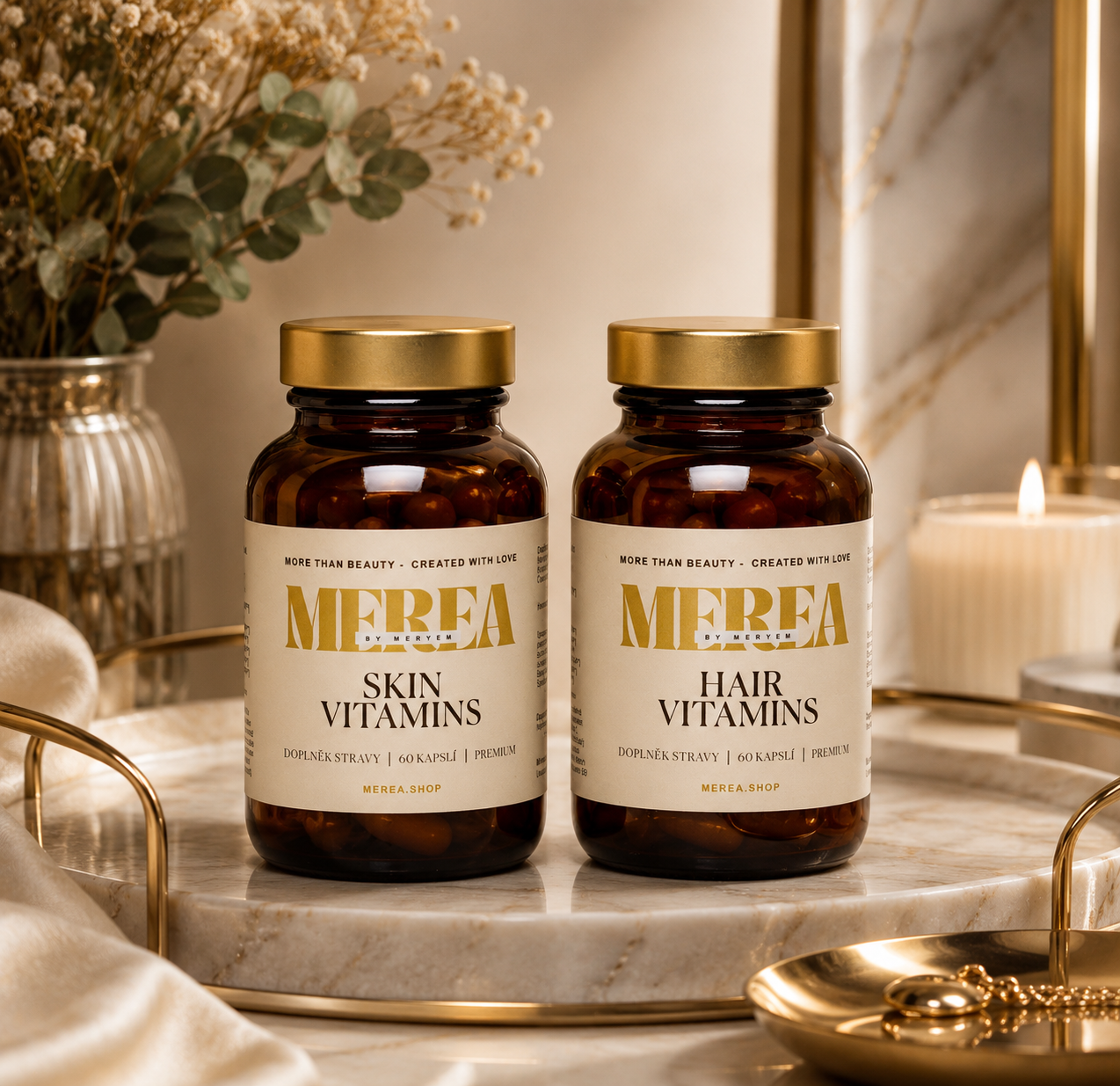 Merea Premium Beauty Duo (1x Hair & 1x Skin Vitamins) 2 měsíční kúra.