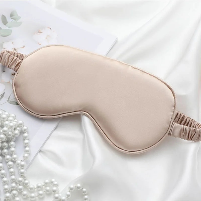 Maska na spaní Silk, béžová